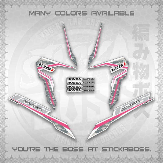 CLICK 125 V3 VIETNAM CONCEPT ( FOR WHITE BARCODE STYLE ) STICKER DECALS By STICKABOSS