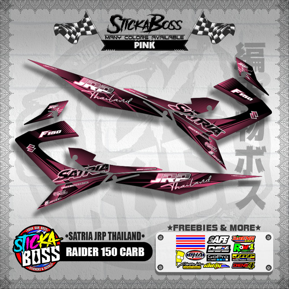 RAIDER 150 CARB DECALS ( SATRIA JRP THAILAND ) [ PREMIUM GLOSSY LAMINATED ]【WITH FREEBIES】