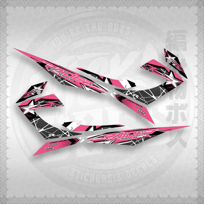 STICKER DECALS for RAIDER 150 REBORN CARB (RRCTHMATH04) By STICKABOSS (SOFIE LAMINATED WATERPROOF)