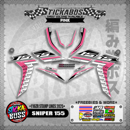 SNIPER 155 STICKER DECALS ( Y16ZR STAMP LINES 2025 )【WITH FREEBIES】