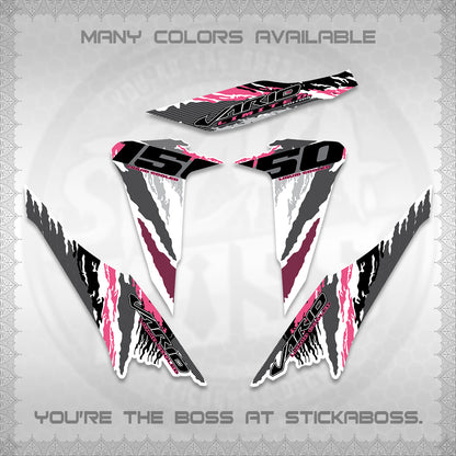 CLICK 150 V2 VARIO FOR WHITE DECALS (2022 SPECIAL SPLASH DESIGN) STICKER KITS BY STICKABOSS