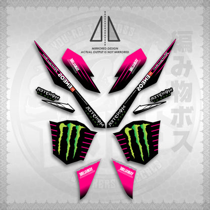 STICKER DECALS for AEROX V3 ALPHA TURBO INDO (AV3MOED01) By STICKABOSS (SOFIE LAMINATED WATERPROOF)