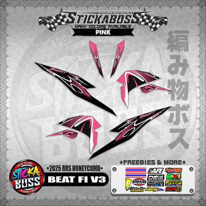 BEAT FI V3 INDO STICKER DECALS ( 2025 RRS HONEYCOMB )【WITH FREEBIES】