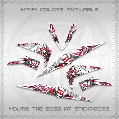 BEAT FI V2 FOR WHITE DECALS (2026 NEW RCB 2.0 DESIGN) STICKER KITS BY STICKABOSS
