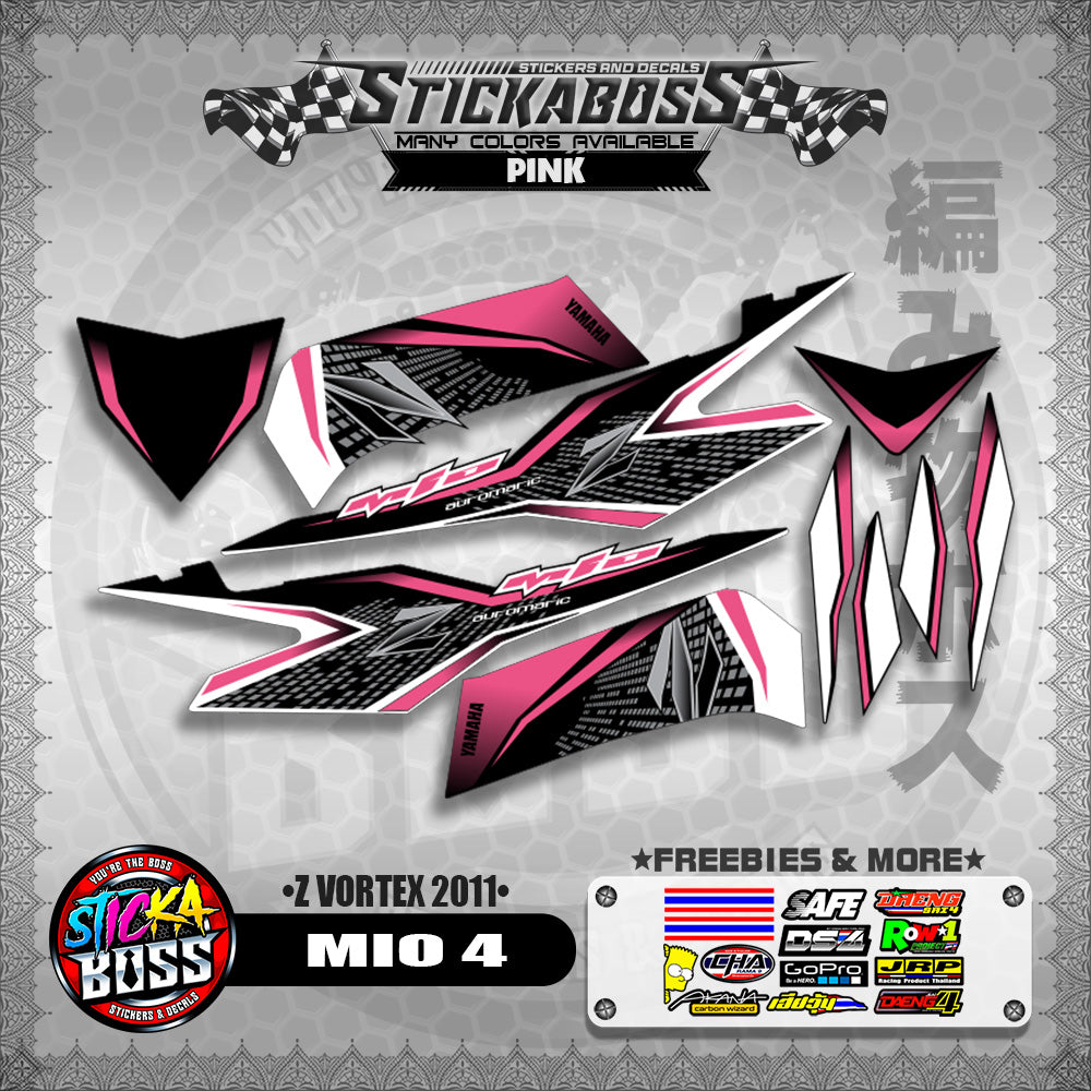 MIO 4 STICKER DECALS ( Z VORTEX 2011 )【WITH FREEBIES】
