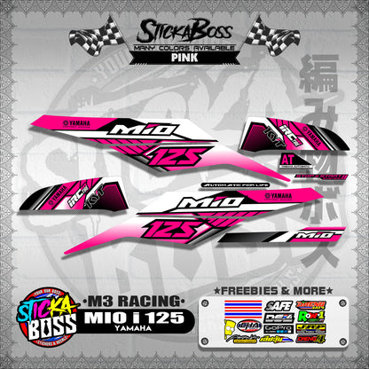 MIO i 125 STOCK DECALS ( M3 RACING ) 【WITH FREEBIES】