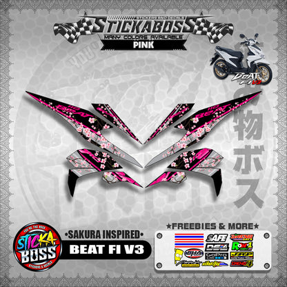 BEAT V3 STICKER DECALS ( SAKURA INSPIRED )【WITH FREEBIES】