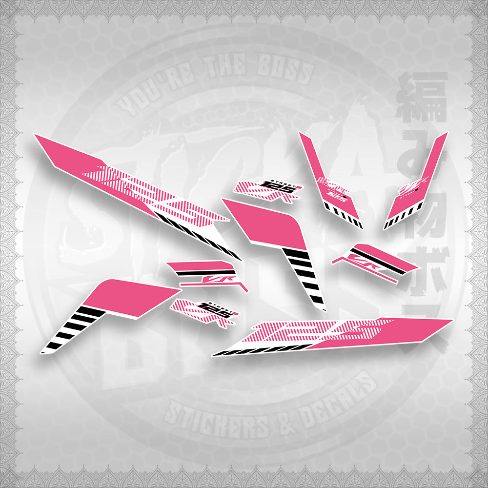 STICKER DECALS for CLICK 125 V3 (CV3VRSTDEFOWH) By STICKABOSS (SOFIE LAMINATED)