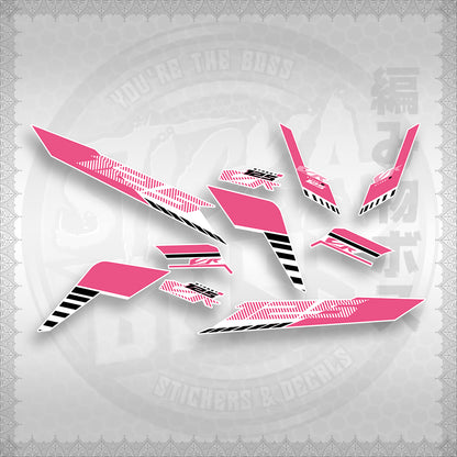 STICKER DECALS for CLICK 125 V3 (CV3VRSTDEFOWH) By STICKABOSS (SOFIE LAMINATED)