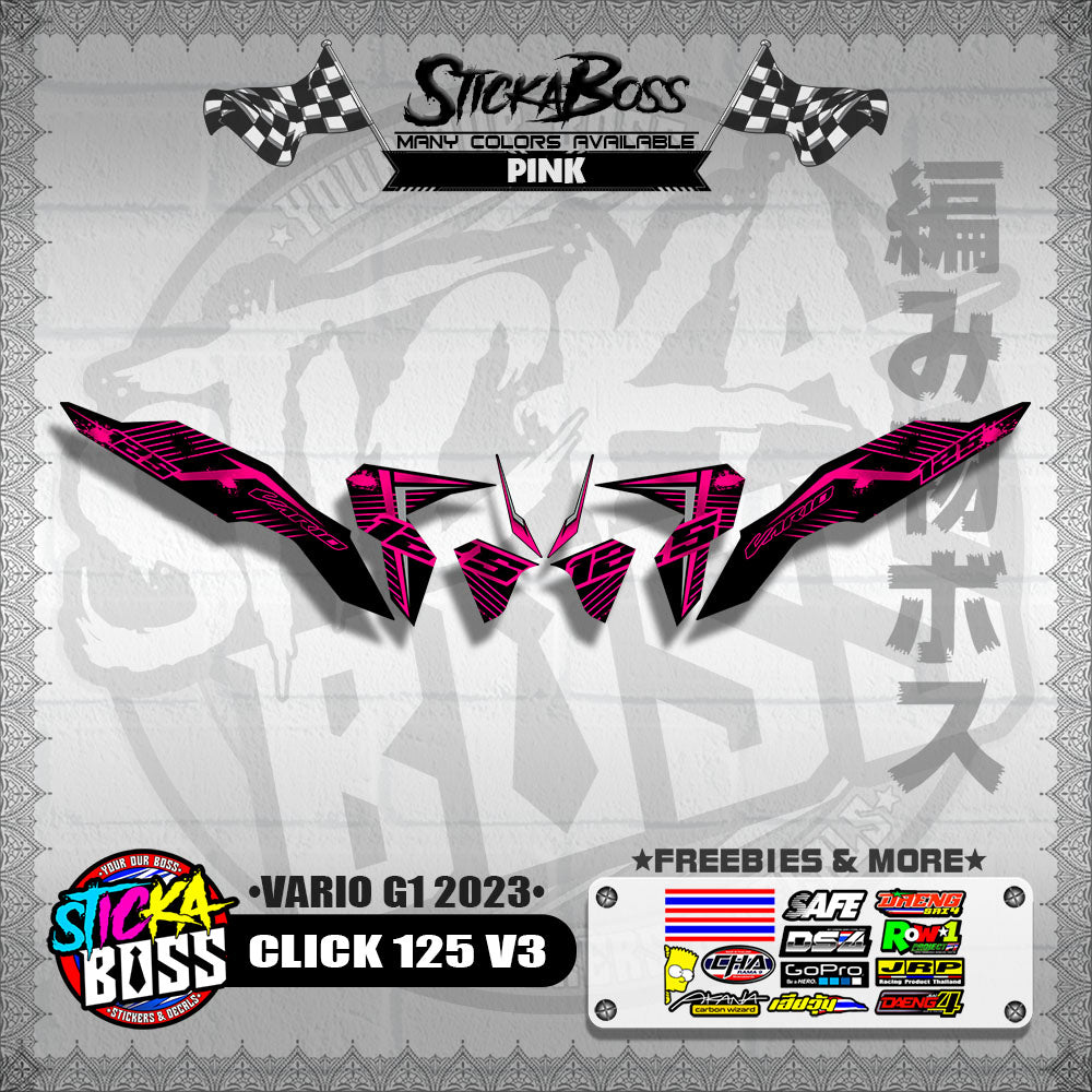 CLICK 125 V3 DECALS ( VARIO G1 2023 )【WITH FREEBIES】