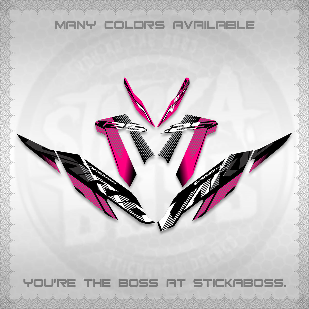 CLICK 125 V4 MALAYSIAN VARIO DECALS (2020 DESIGN) STICKER DECALS By STICKABOSS