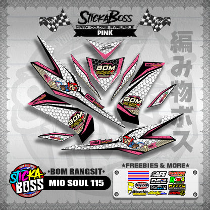 MIO SOUL 115 INDO DECALS ( BOM RANGSIT )【WITH FREEBIES】