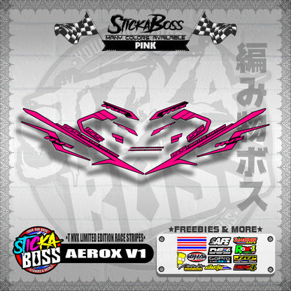 AEROX V1 DECALS ( NVX LIMITED EDITION RACE STRIPES )【WITH FREEBIES】