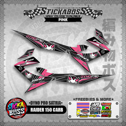 RAIDER 150 CARB STICKER DECALS ( DYNO PRO SATRIA )【WITH FREEBIES】