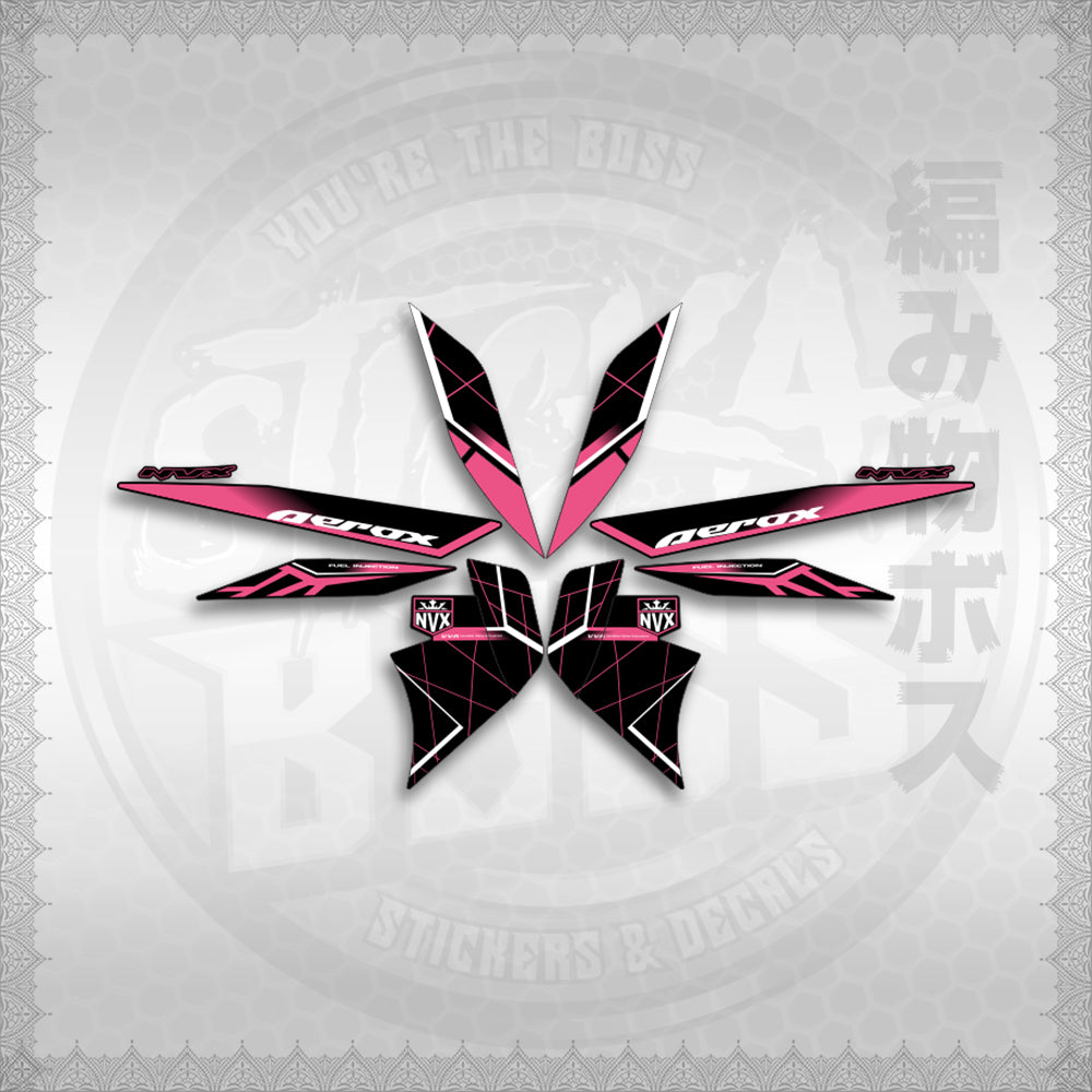 STICKER DECALS for AEROX V2 MALAYSIAN (AV2MAMABO) By STICKABOSS (SOFIE LAMINATED WATERPROOF)