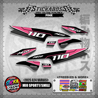 MIO SPORTY/SMILE INDO STICKER DECALS ( 2025 A24 VARIASI )【WITH FREEBIES】