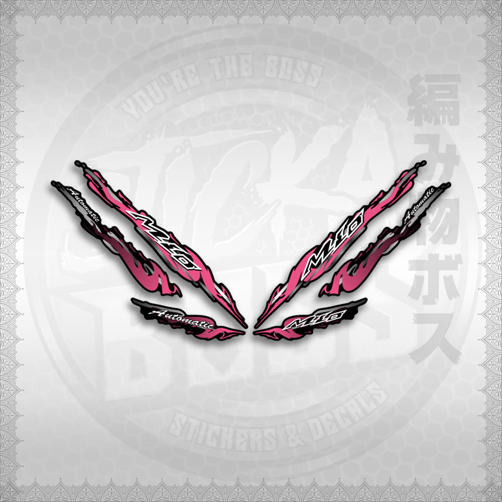 STICKER DECALS for MIO 1 / SMILE (MIR25SLCR) By STICKABOSS (SOFIE LAMINATED WATERPROOF)