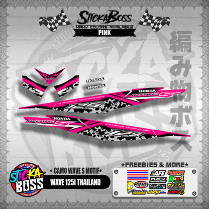 WAVE 125i THAILAND DECALS ( CAMO WAVE S MOTIF )【WITH FREEBIES】