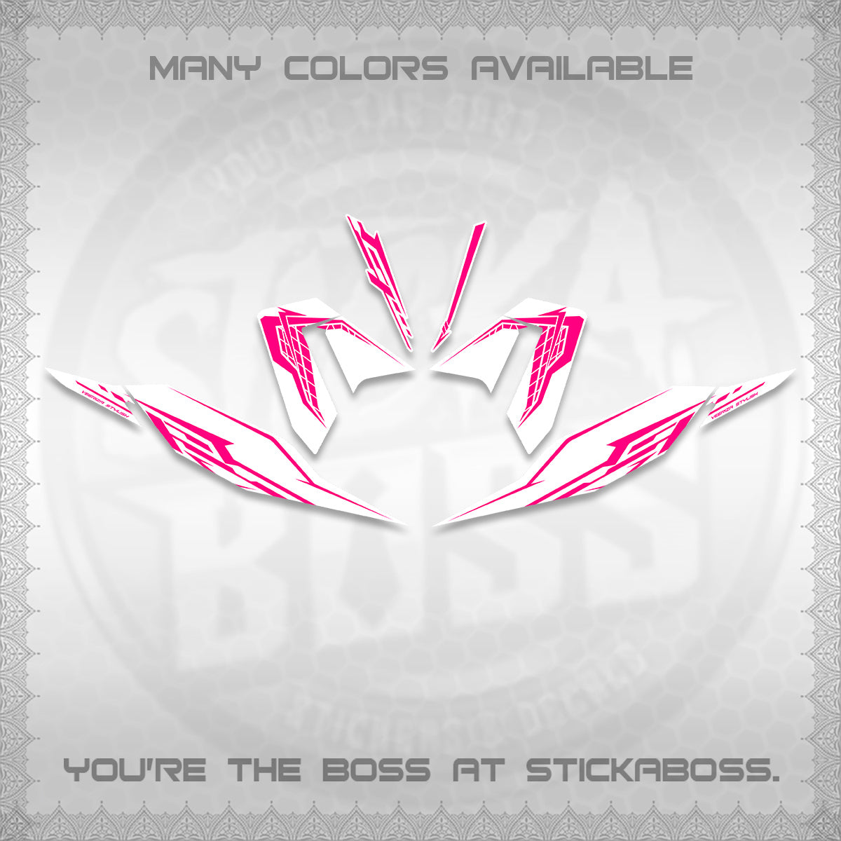 CLICK 125 V4 FOR WHITE DECALS (2026 VEERIZA STYLISH DESIGN) STICKER DECALS By STICKABOSS