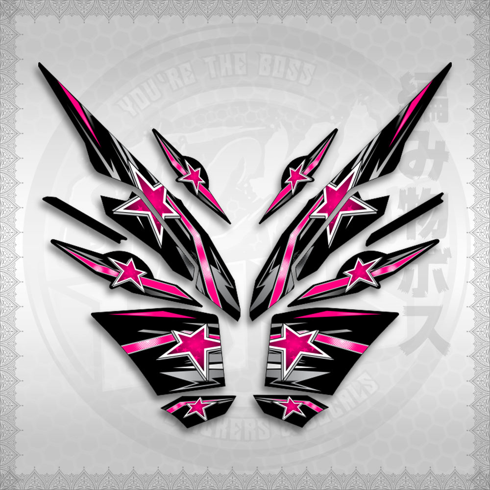 STICKER DECALS for AEROX V3 ALPHA TURBO INDO (AV3LESTSE) By STICKABOSS (SOFIE LAMINATED WATERPROOF)