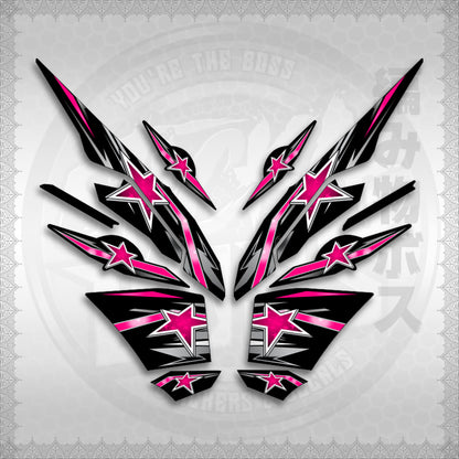 STICKER DECALS for AEROX V3 ALPHA TURBO INDO (AV3LESTSE) By STICKABOSS (SOFIE LAMINATED WATERPROOF)