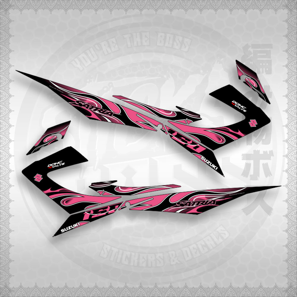 RAIDER 150 REBORN CARB MALAY CONCEPT ( SATRIA 0001 FIRE V3 ) STICKER DECALS By STICKABOSS