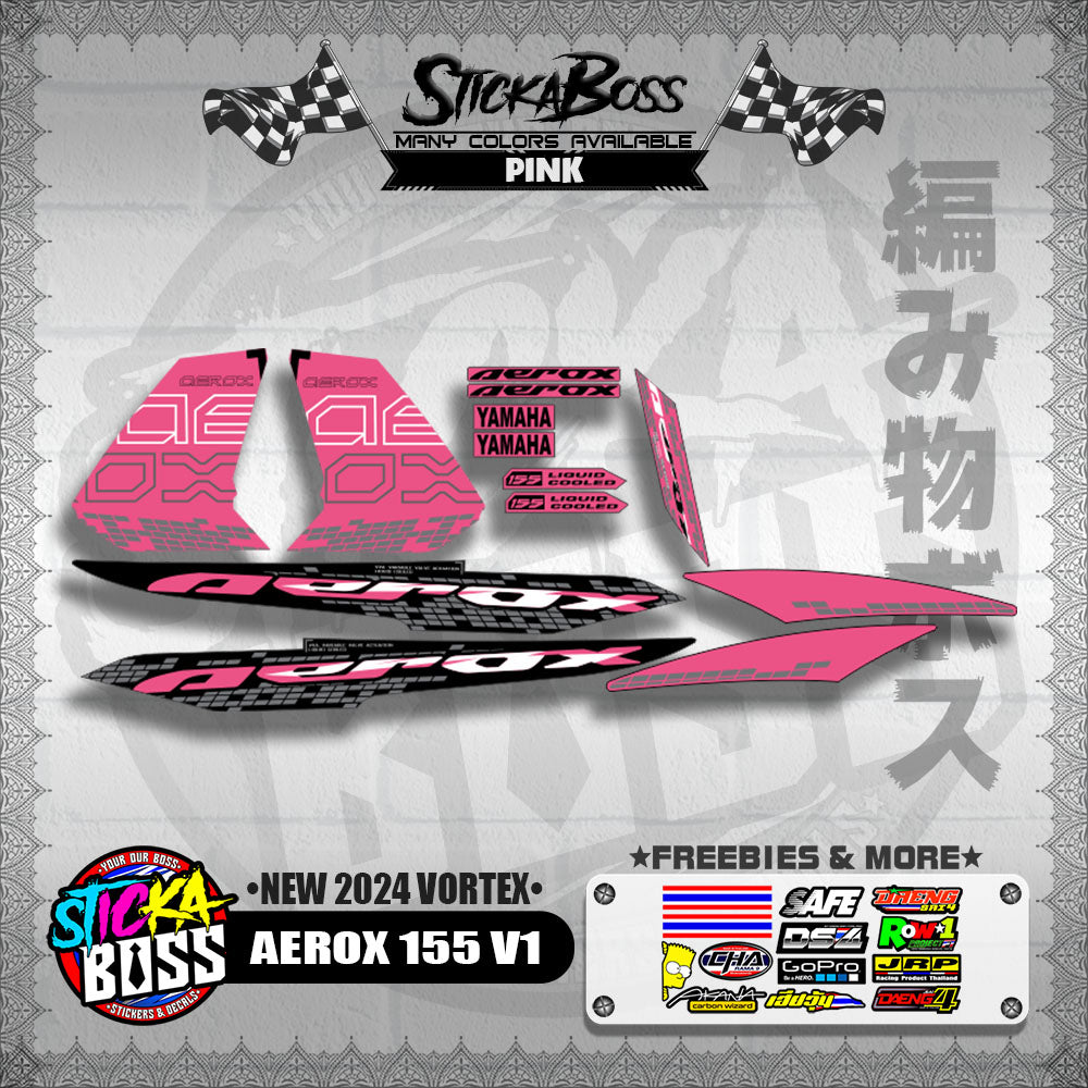 AEROX 155 V1 DECALS ( NEW 2024 VORTEX )【WITH FREEBIES】