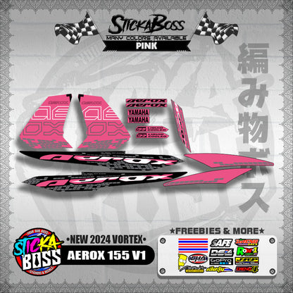 AEROX 155 V1 DECALS ( NEW 2024 VORTEX )【WITH FREEBIES】