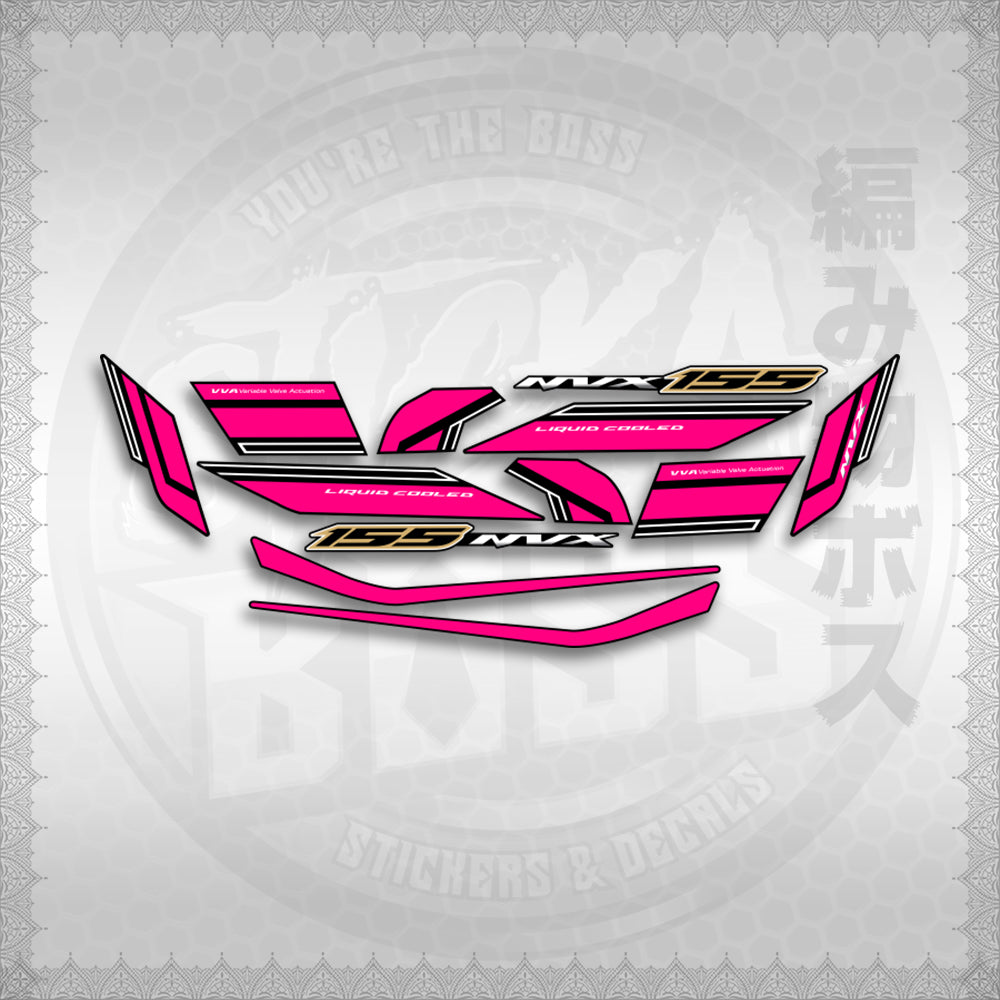 STICKER DECALS for AEROX 155 V2 MALAYSIAN (AV2NVSLCO) By STICKABOSS (SOFIE LAMINATED WATERPROOF)