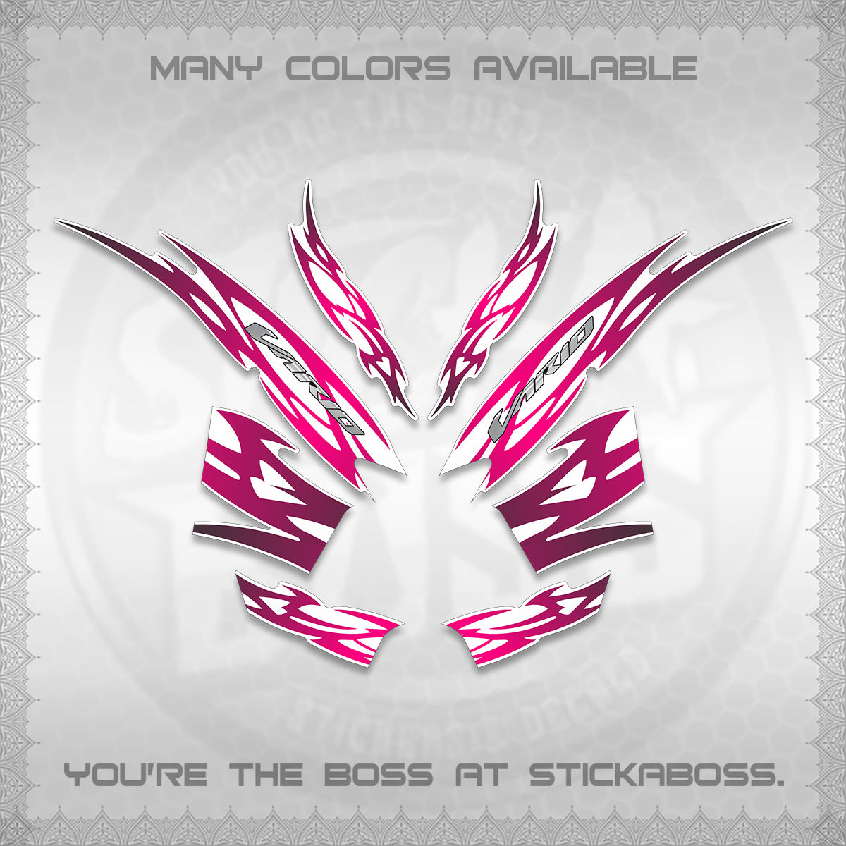 CLICK 125 V2 INDO STRIPING FOR WHITE DECALS (2026 NUSANTARA MOTIF) STICKER DECALS By STICKABOSS