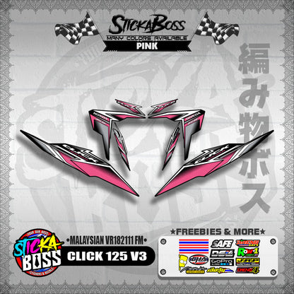 CLICK 125 V3 DECALS ( MALAYSIAN VR182111 FM )【WITH FREEBIES】