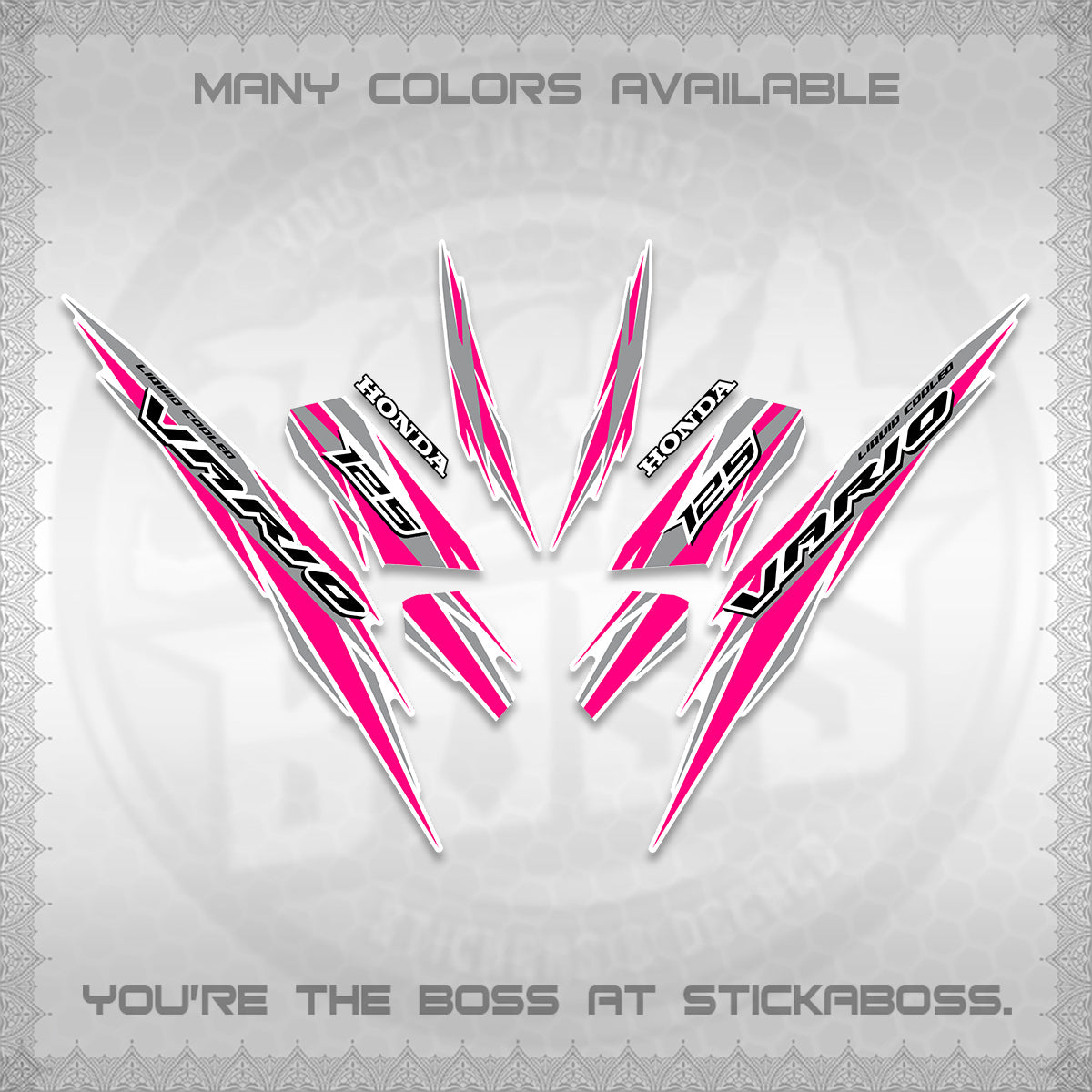 CLICK 125 V3 INDO FOR WHITE DECALS (2024 SV 22-A1 STYLE) STICKER KITS By STICKABOSS