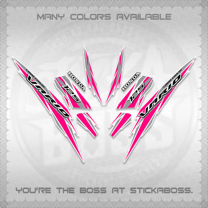 CLICK 125 V3 INDO FOR WHITE DECALS (2024 SV 22-A1 STYLE) STICKER KITS By STICKABOSS