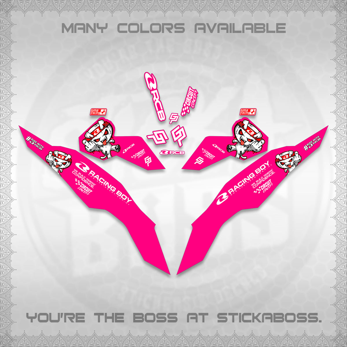 CLICK V3 DECALS (2026 RACE ZOMBIE DESIGN)STICKER DECALS By STICKABOSS
