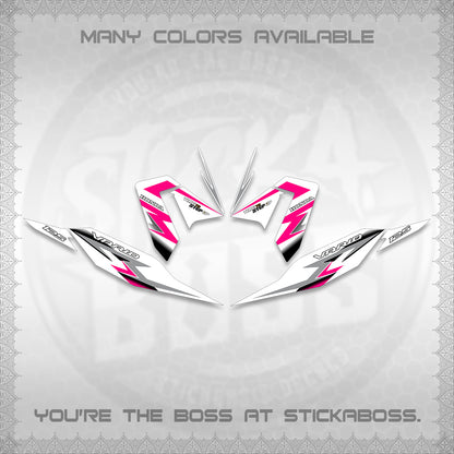 CLICK 125 V4 VARIO FOR WHITE DECALS (2026 VR0006 DESIGN) STICKER KITS BY STICKABOSS