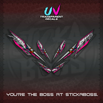 【PREMIUM UV PRINT】TRANSPARENT  MIO SPORTY/SMILE DECALS (BUTERFLY V6 DESIGN)By STICKABOSS