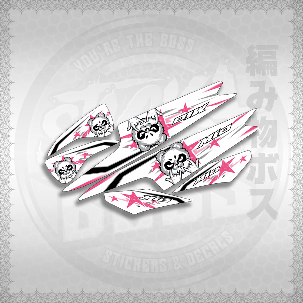 STICKER DECALS for MIO SPORTY / SMILE (MSPSPAST) By STICKABOSS (SOFIE LAMINATED WATERPROOF)