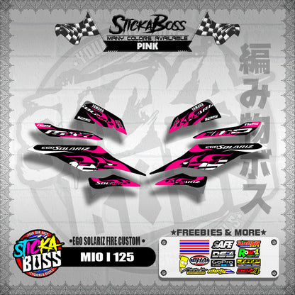 MIO I 125 DECALS ( EGO SOLARIZ FIRE CUSTOM )【WITH FREEBIES】