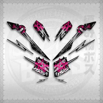 STICKER DECALS for AEROX V3 ALPHA TURBO INDO (AV3STLASA) By STICKABOSS (SOFIE LAMINATED WATERPROOF)