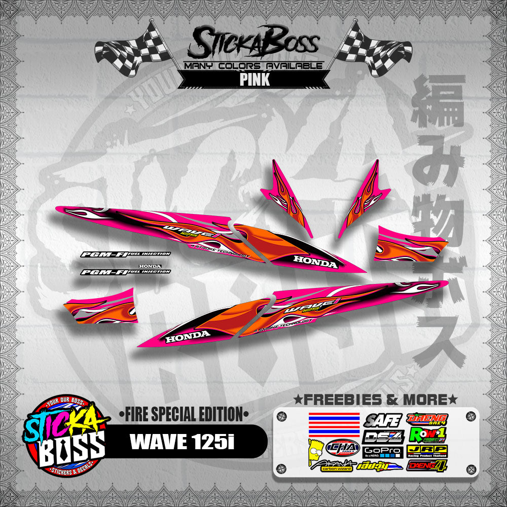 WAVE 125i DECALS ( FIRE SPECIAL EDITION )【WITH FREEBIES】