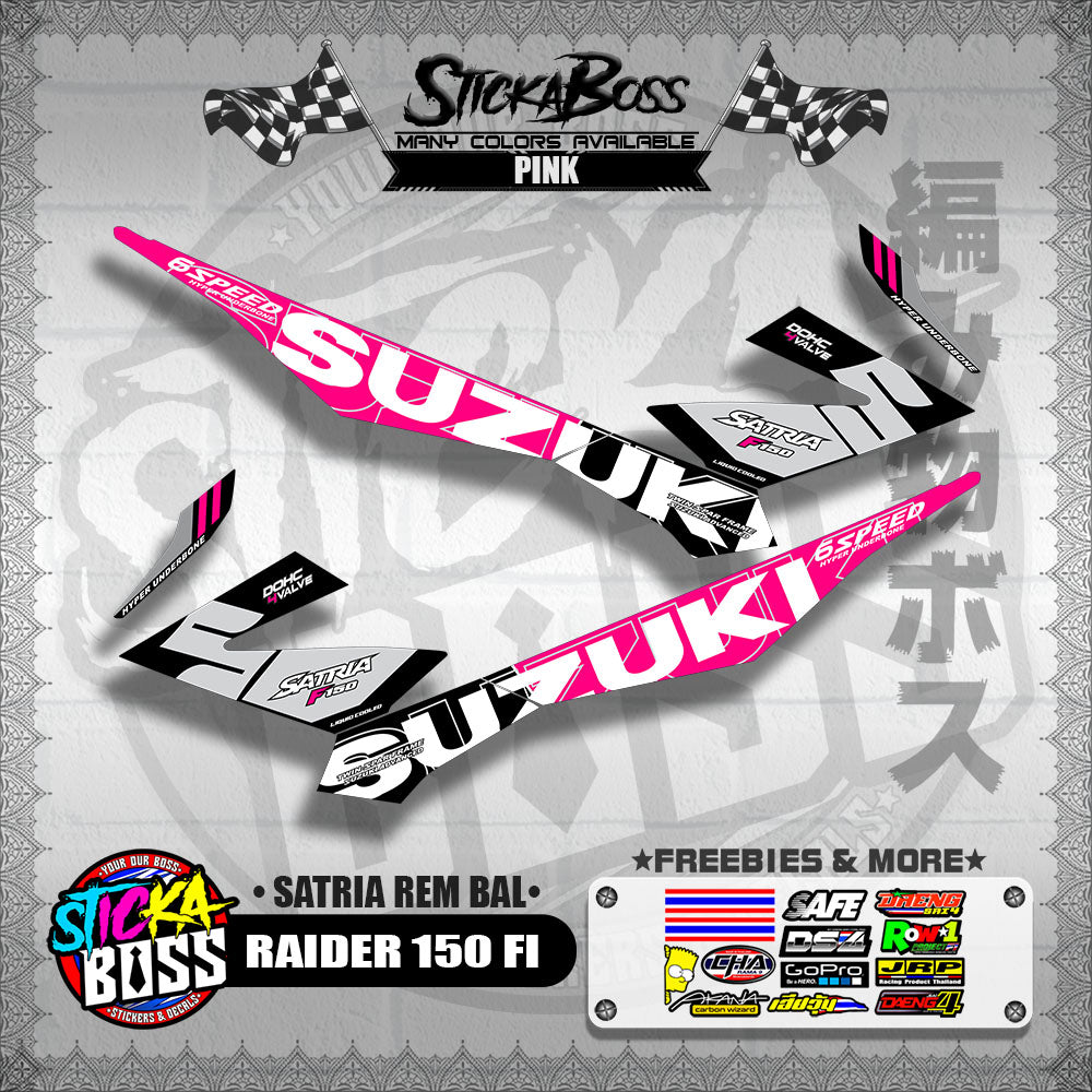 RAIDER 150 FI DECALS ( SATRIA REM BAL )【WITH FREEBIES】