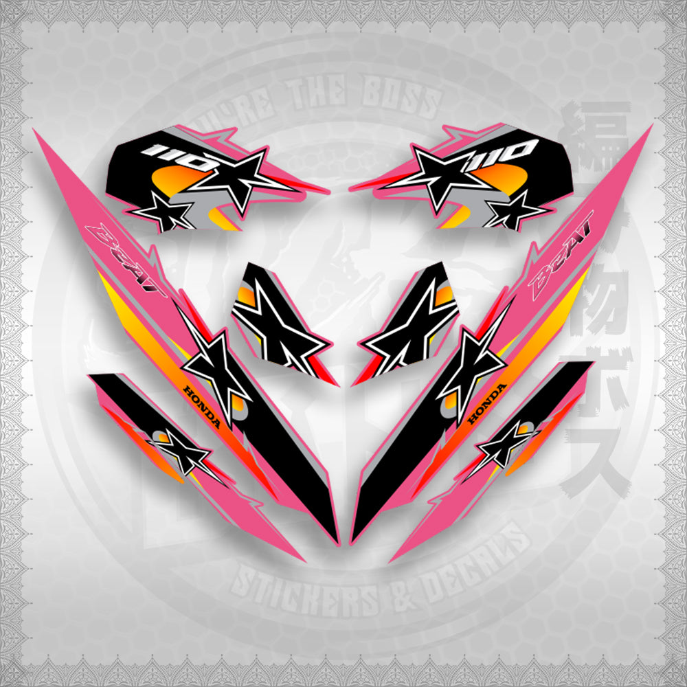 BEAT Fi V3 INDO CONCEPT ( TERBARU MOTIF ) STICKER DECALS By STICKABOSS
