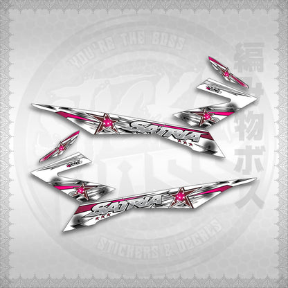 STICKER DECALS for RAIDER 150 FI FOR WHITE (RFISASTSE) By STICKABOSS (SOFIE LAMINATED WATERPROOF)