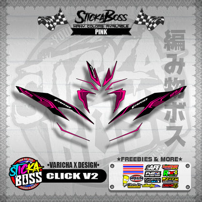 CLICK V2 DECALS ( VARICHA X DESIGN )【WITH FREEBIES】