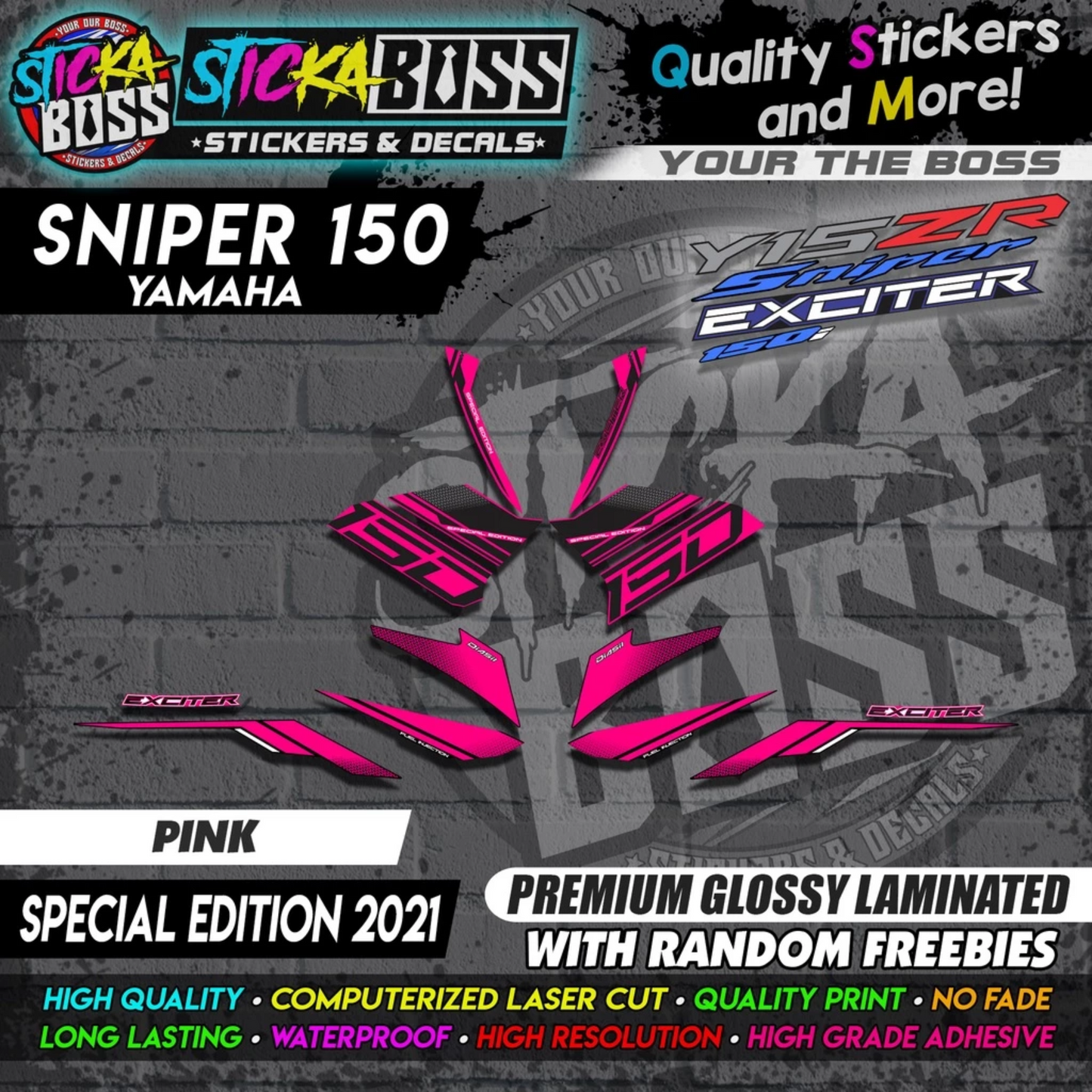 SNIPER 150 Stock Decals ( Special Edition 2021 ) [ MALAYSIAN CONCEPT / EXCITER 150 / Y15ZR ]