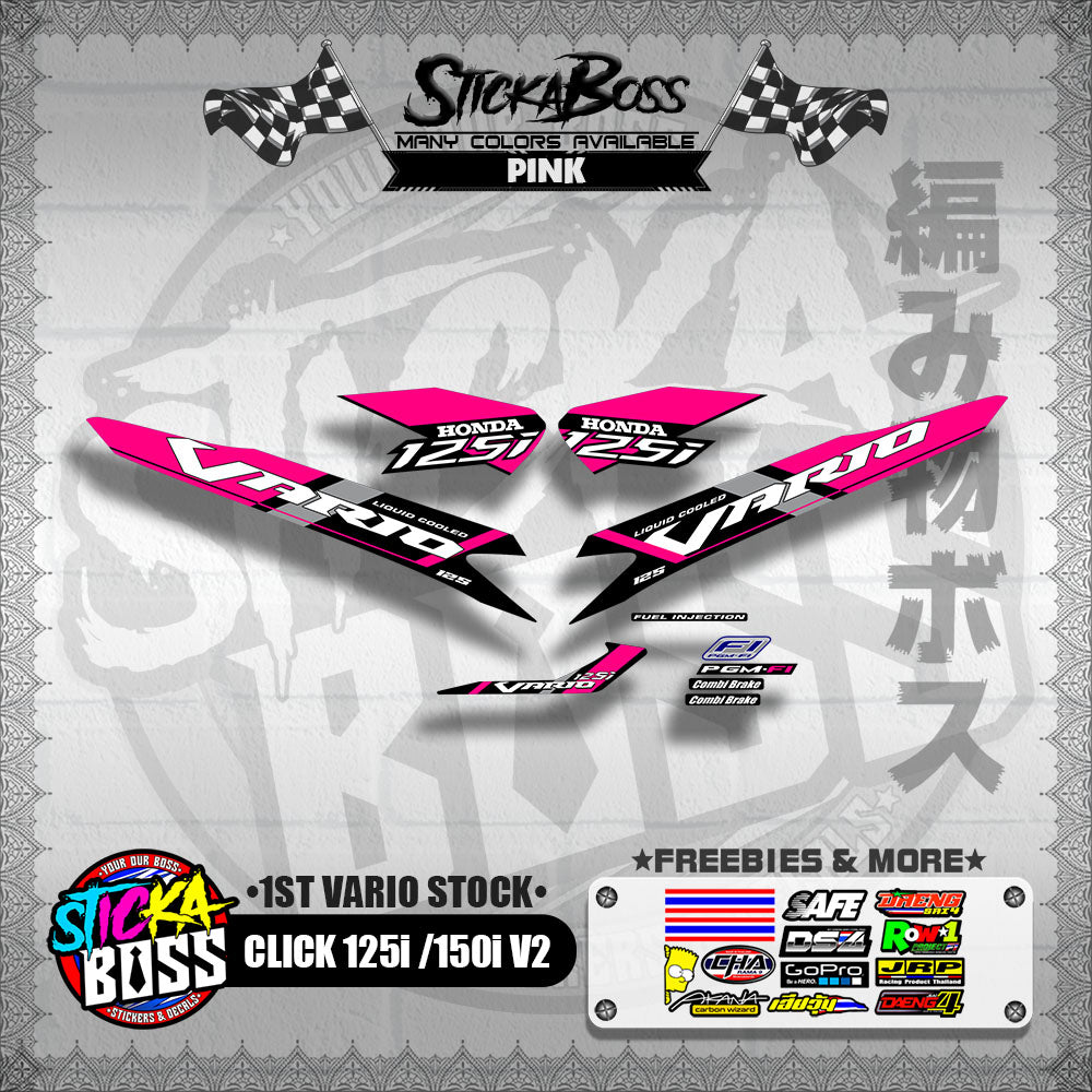 CLICK 125i / 150i V2 DECALS ( 1ST VARIO STOCK )【WITH FREEBIES】