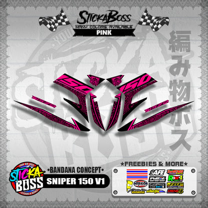 SNIPER 150 V1 DECALS ( BANDANA CONCEPT )【WITH FREEBIES】