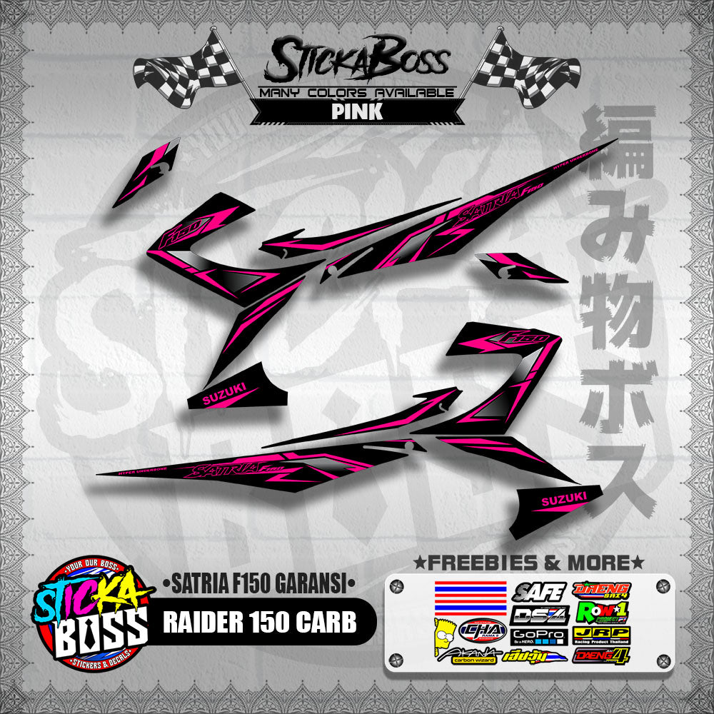 RAIDER 150 CARB DECALS ( SATRIA F150 GARANSI )【WITH FREEBIES】
