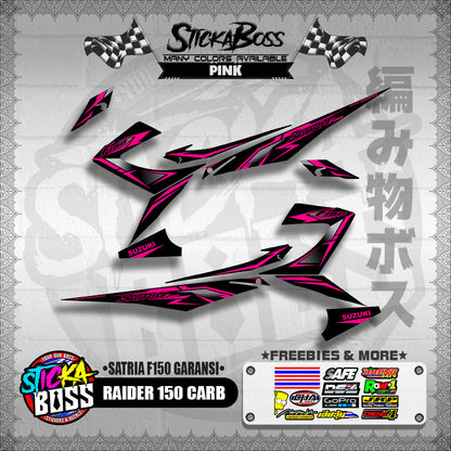 RAIDER 150 CARB DECALS ( SATRIA F150 GARANSI )【WITH FREEBIES】