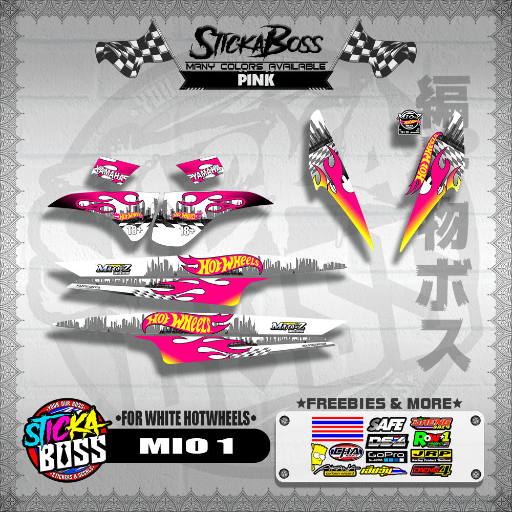 MIO 1 DECALS ( FOR WHITE HOTWHEELS )【WITH FREEBIES】